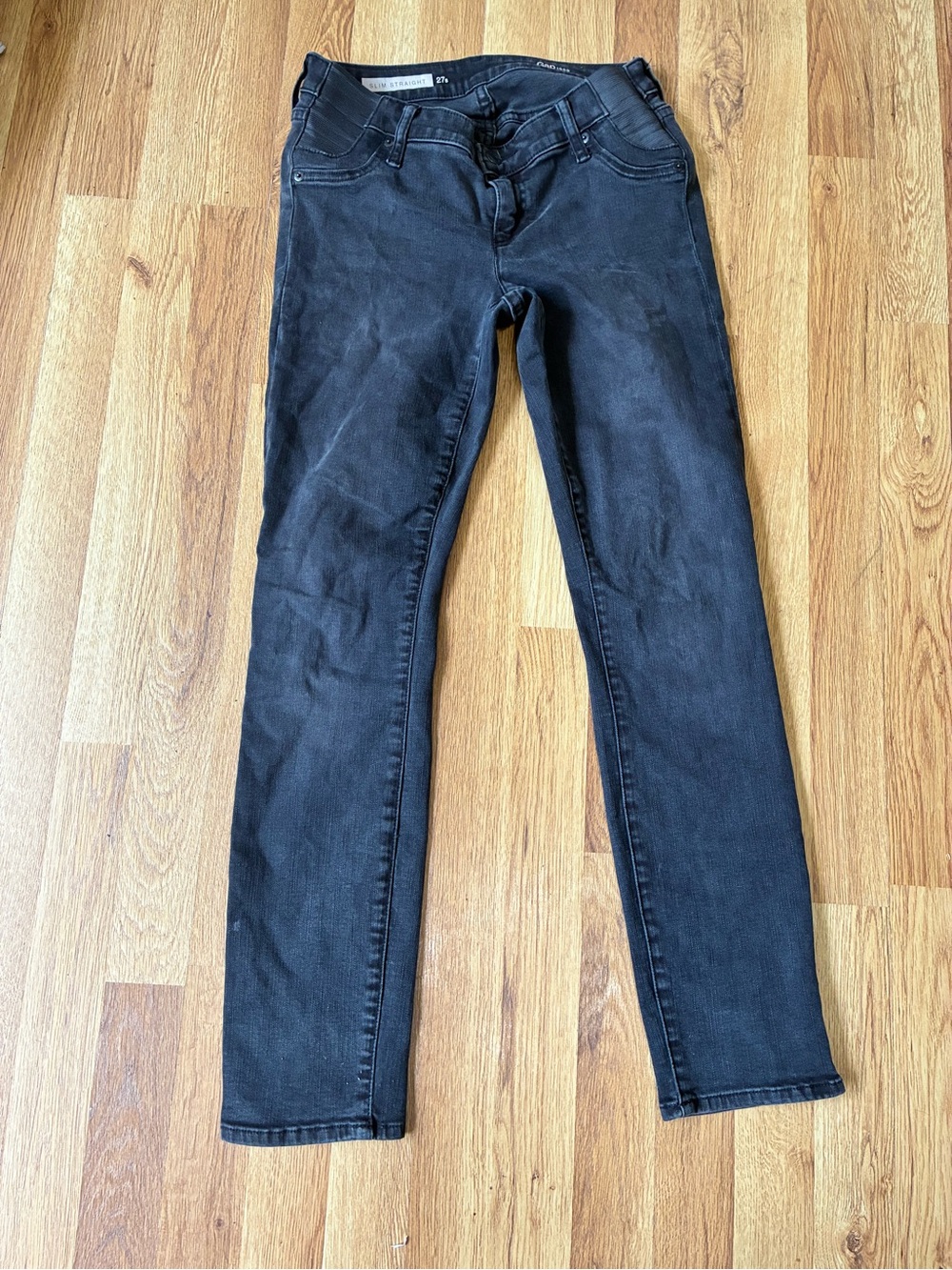 GAP Maternity Black Slim Straight Stretch Jeans Size 27s